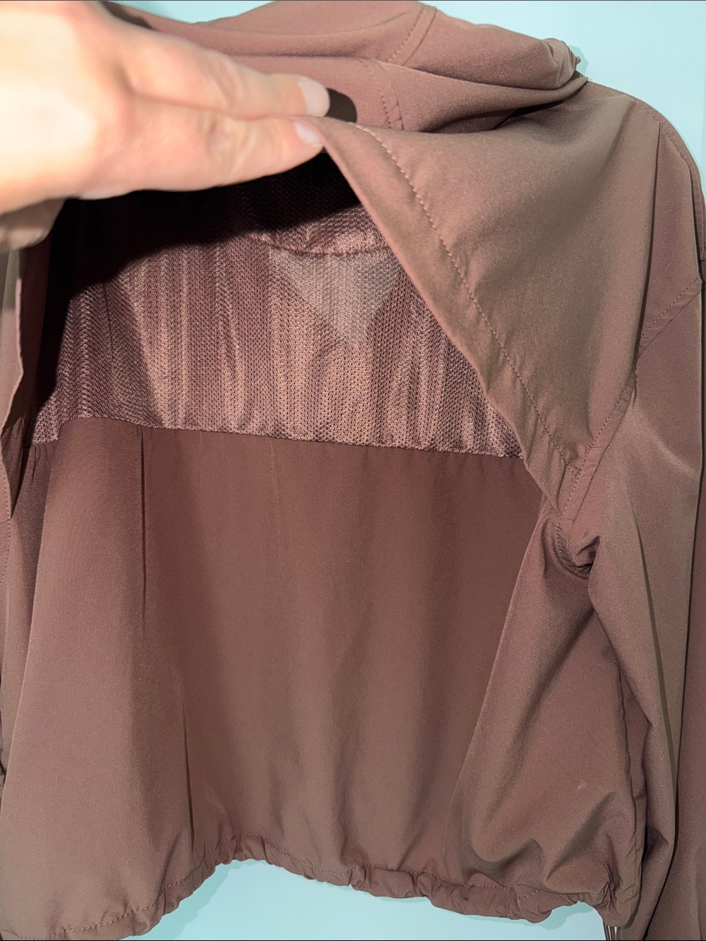 Old Navy Rust Brown Hooded Zip Active Jacket - Picture 5 of 5